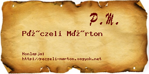 Péczeli Márton névjegykártya