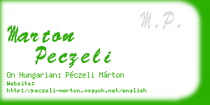 marton peczeli business card