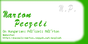 marton peczeli business card